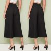 The Best Women Chiffon Elegant High Rise Piped Palazzo Pants Ladies Summer Casual Wide Leg Harem Loose Long Trousers Online - Hplify