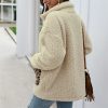 The Best Women Coats And Jackets Plus Size Leopard Pocket Winter Warm Fleece Coats Online - Hplify