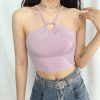 The Best Women Criss-Cross Cami Sleeveless Crop Top Ladies Backless Party Clubwear Casual Summer Beach Clothing Online - Hplify