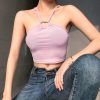The Best Women Criss-Cross Cami Sleeveless Crop Top Ladies Backless Party Clubwear Casual Summer Beach Clothing Online - Hplify