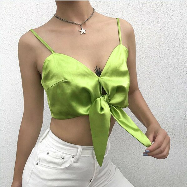 The Best Women Crop Top Summer Casual Tank Tops Ladies Beach Club Shirt Vest Wrap Chest Bra Camisole Blouse Summer Clothes Online - Hplify