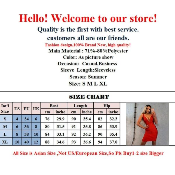 The Best Women Dress Ladies Deep V-neck Sleeveless Bandage Bodycon Evening Party Club Short Mini Dress Online - Hplify