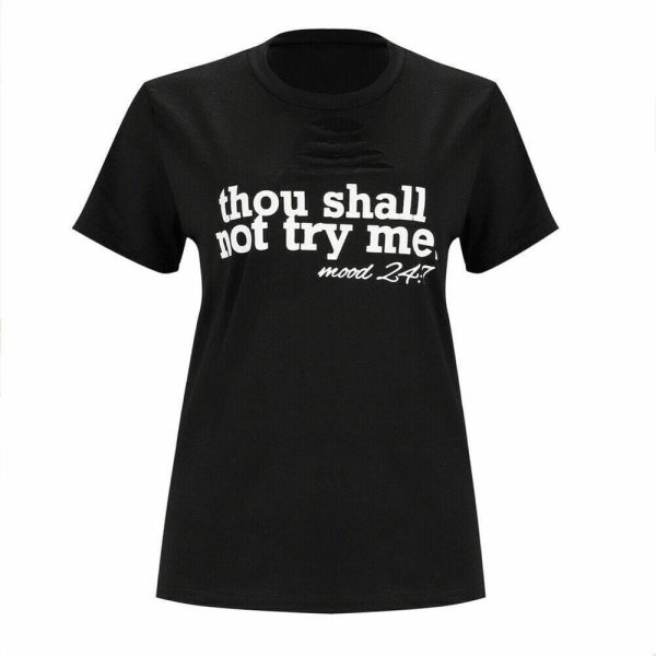 The Best Women Fashion Hollow Out Printed T-Shirts Ladies Workout Casual Cotton Outdoor Tops Shirt Summer Clothes Online - Hplify
