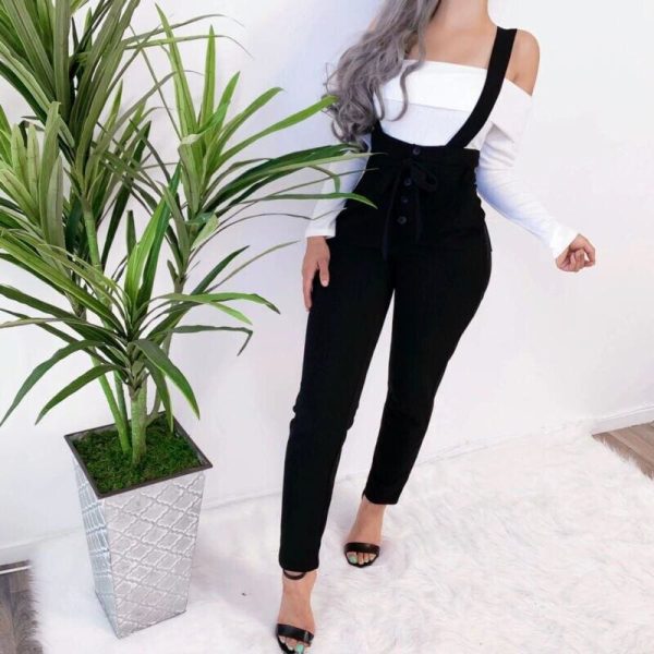 The Best Women Fashion Ladies Sleeveless Baggy Overalls Playsuit Dungarees Casual Loose Jumpsuit Long Trousers Pant Online - Hplify
