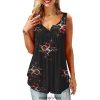 The Best Women Floral Print Vest Shirt Ladies Loose Summer Sleeveless Tank Tops Blouse Casual Loose Tops Shirt Tee Cami Online - Hplify