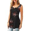The Best Women Floral Print Vest Shirt Ladies Loose Summer Sleeveless Tank Tops Blouse Casual Loose Tops Shirt Tee Cami Online - Hplify