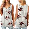 The Best Women Floral Print Vest Shirt Ladies Loose Summer Sleeveless Tank Tops Blouse Casual Loose Tops Shirt Tee Cami Online - Hplify