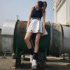 The Best Women Girls Leather Short Skirt Fashion Cheerleader Costume High Waist Mini Skater Casual Party Short Skirt Online - Hplify