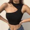 The Best Women Girls Summer Vest Crop Top Shirt Blouse Casual Slim Black Tanks Online - Hplify