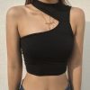 The Best Women Girls Summer Vest Crop Top Shirt Blouse Casual Slim Black Tanks Online - Hplify