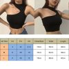 The Best Women Girls Summer Vest Crop Top Shirt Blouse Casual Slim Black Tanks Online - Hplify