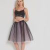 The Best Women Gradient Suspender Skirt Ladies Casual Elastic High Waist Five Layer Veil  Mesh Tulle Skirt Summer Evening Party Sundress Online - Hplify
