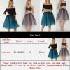 The Best Women Gradient Suspender Skirt Ladies Casual Elastic High Waist Five Layer Veil  Mesh Tulle Skirt Summer Evening Party Sundress Online - Hplify