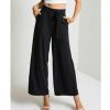 The Best Women High Waist Flared Wide Leg Long Pants OL Ladies Workout Casual Solid Palazzo Long Loose Trousers Summer Clothes Online - Hplify