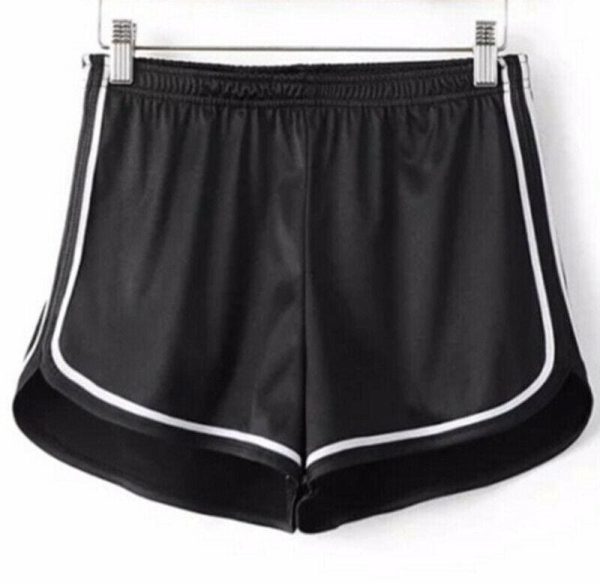 The Best Women High Waist Summer Satin Sport Casual Beach Running Slim Shorts Ladies Solid Gym Fitness Hot Trousers Workout Online - Hplify