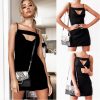 The Best Women Holiday Strappy Bodycon Sleeveless Slim Black Dress Ladies Summer Beach Party Mini Sundress New Online - Hplify