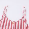 The Best Women Holiday Strappy Button Stripe Dress New Fashion Summer Ladies Beach Casual Sleeveless High Waist Sun Dress Hot Online - Hplify