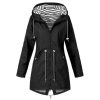 The Best Women Hooded Coat Windproof Rain Coat Parka Zip Jacket Online - Hplify