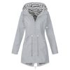 The Best Women Hooded Coat Windproof Rain Coat Parka Zip Jacket Online - Hplify