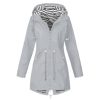 The Best Women Hooded Coat Windproof Rain Coat Parka Zip Jacket Online - Hplify