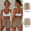 The Best Women Hot Shorts Summer Solid Casual Loose Shorts Bow Beach High Waist Mini Stretch Slim Tight Short Trousers New Online - Hplify