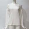 The Best Women Lace Blouse Casual Long Sleeve Tunic O-Neck Patchwork Blouses Online - Hplify