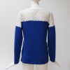 The Best Women Lace Blouse Casual Long Sleeve Tunic O-Neck Patchwork Blouses Online - Hplify