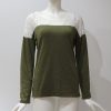 The Best Women Lace Blouse Casual Long Sleeve Tunic O-Neck Patchwork Blouses Online - Hplify
