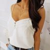 The Best Women Lace Cami Soft Sleeveless Crop Top Ladies Backless Party Clubwear Casual Summer White Shirt Clothes Online - Hplify