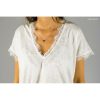 The Best Women Lace Short Sleeve Blouse Shirt New Fashion Ladies Summer Loose Solid Casual Vest Tank Tops Online - Hplify