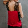 The Best Women Lace Sleeveless Tank Tops Vest Ladies Backless Sexy Summer Loose Camisole Blouse Casual Beach Shirt New Online - Hplify