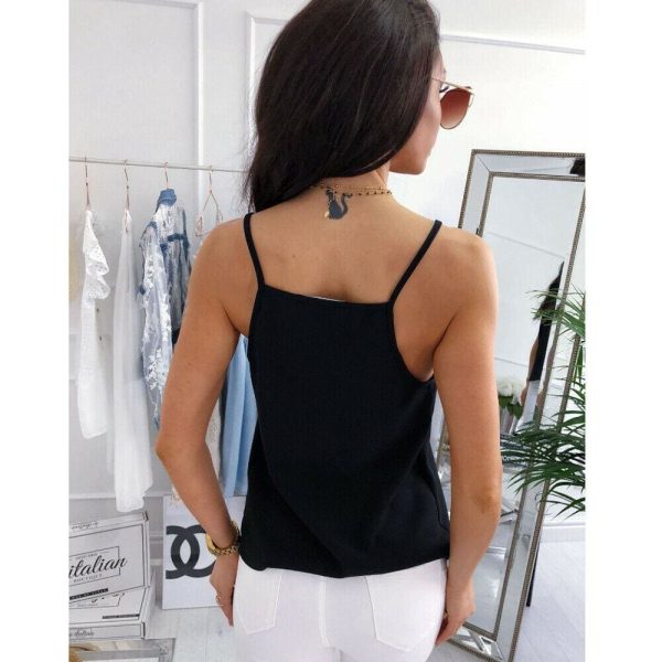 The Best Women Lace Vest Sleeveless Loose Camisole Fashion Ladies Summer Beach Casual V-Neck Tank Tops Blouse Shirts Online - Hplify