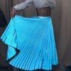 The Best Women Ladies Fashion High Waist Loose Maxi Skirt Pleated Retro Elastic Waist Long Skirt Casual Solid Bottoms Online - Hplify