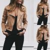 The Best Women Ladies Long Sleeve Waterfall Cardigan Blazer Coat Open Front Suede Jacket Zip Up Biker Casual Tops Clothes Online - Hplify