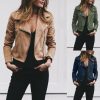 The Best Women Ladies Long Sleeve Waterfall Cardigan Blazer Coat Open Front Suede Jacket Zip Up Biker Casual Tops Clothes Online - Hplify