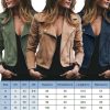 The Best Women Ladies Long Sleeve Waterfall Cardigan Blazer Coat Open Front Suede Jacket Zip Up Biker Casual Tops Clothes Online - Hplify