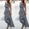 The Best Women Ladies Maxi Boho Floral Long Dress Casual Summer Beach Long Dress Striped Sleeveless High Waist Dress New arrival Sundress Online - Hplify