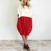 The Best Women Ladies Patchwork Dress Shortsleeve O-Neck Baggy Dress Online - Hplify