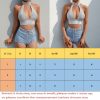 The Best Women Ladies Sequin Sparkly Halter Neck Sexy Bra Camisole Crop Top Summer Beach Lace Up Backless Solid Casual Vest Online - Hplify