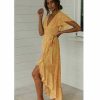 The Best Women Ladies Summer Boho Short Sleeve Long Floral Dress Fashion Ruffle V-Neck Party Beach Dresses Sundress Online - Hplify