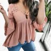 The Best Women Ladies Summer Half Sleeve V-Neck Shirt Fashion Loose Casual Solid Blouse Holiday Beach Tops Shirts Online - Hplify