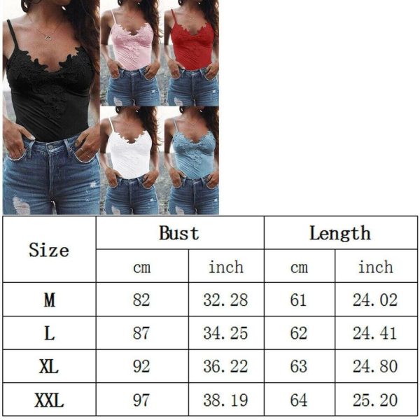 The Best Women Ladies Summer Lace Vest Tops Fashion Sleeveless V-Neck Solid Casual Blouse Holiday Beach Outdoor Tank Tops Online - Hplify