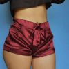The Best Women Ladies Summer Mini Beach Casual Shorts Hot Sexy High Waist Pocket Satin Shorts New Fashion Casual Solid Soft Shorts Online - Hplify
