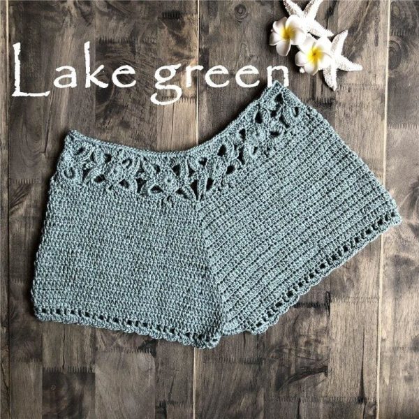 The Best Women Ladies Summer Mini Knitwear Casual Shorts New Fashion Holiday Shorts Hot Swim Board Shorts High Waist Solid Trousers Online - Hplify