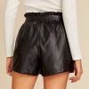 The Best Women Ladies Summer Shorts PU Leather Loose Belt High Waist Short Pants Trousers Online - Hplify