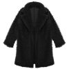 The Best Women Ladies Teddy Bear Lapel Coat Jacket Winter Warm Fur Lapel Thick Long Cardigan Casual Outwear Jacket Tops Streetwear Online - Hplify