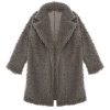 The Best Women Ladies Teddy Bear Lapel Coat Jacket Winter Warm Fur Lapel Thick Long Cardigan Casual Outwear Jacket Tops Streetwear Online - Hplify