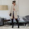 The Best Women Ladies Teddy Bear Lapel Coat Jacket Winter Warm Fur Lapel Thick Long Cardigan Casual Outwear Jacket Tops Streetwear Online - Hplify