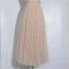 The Best Women Lady A-line Tutu Elastic Waist Mesh Long Maxi Skirts Party Three Layer Chiffon Pleated Retro Lace Skirt Online - Hplify