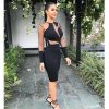 The Best Women Lady Long Sleeve Bandage Bodycon Summer Casual Solid Party Cocktail Club Short Mini Dress Online - Hplify